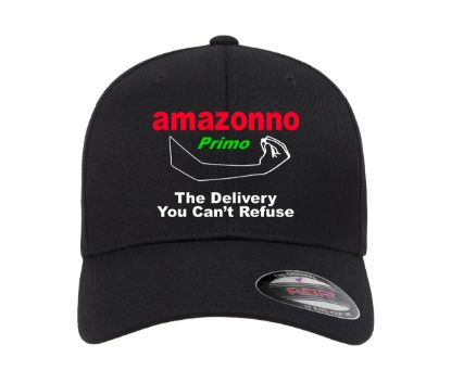 Picture of Amazonno The Delivery You Can't Refuse Black Flexfit Fitted Ball Cap