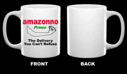 Picture of Set of 2 Amazonno The Delivery You Can't Refuse White Mugs