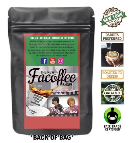 Uncle louie variety show facoffee italian espresso roasted coffee beans organic 12 oz